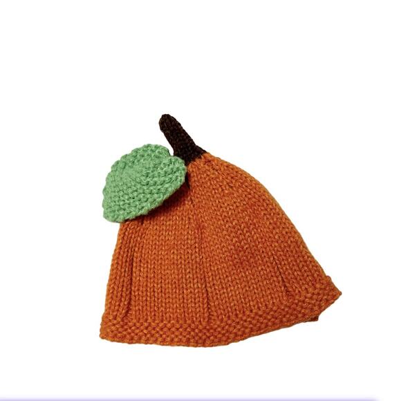 Little Me Knit Pumpkin Beanie Hat 0-6m - Picture 1 of 4